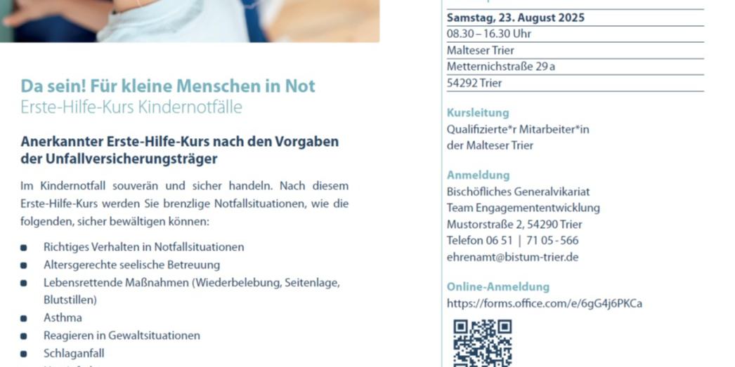 Foto Fortbildung Da sein für kleine Menschen in Not