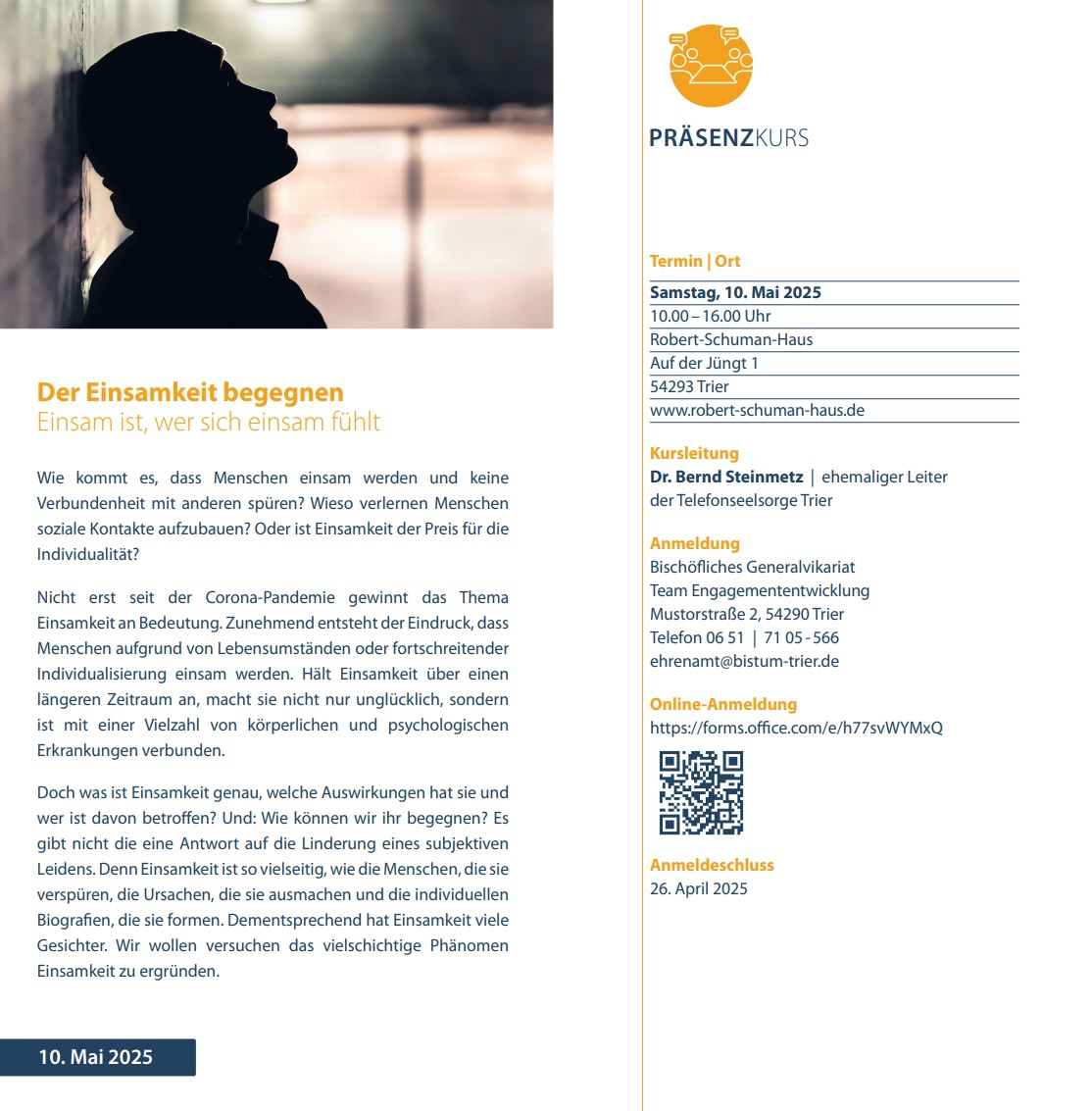 Einsamkeit begegnen
